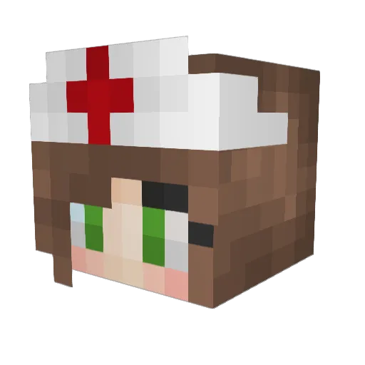 Nate30SC Minecraft avatar head, 3D render