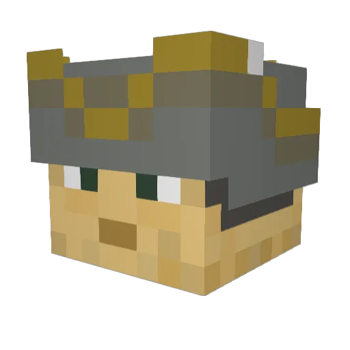 Nate42 Minecraft avatar head, 3D render