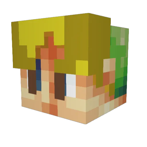 NateAdams9 Minecraft avatar head, 3D render