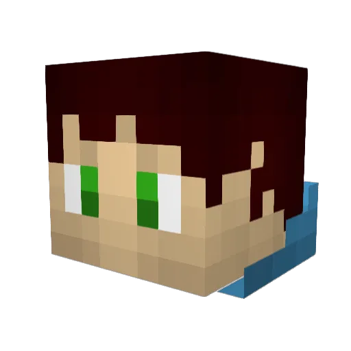 NateDopson Minecraft avatar head, 3D render