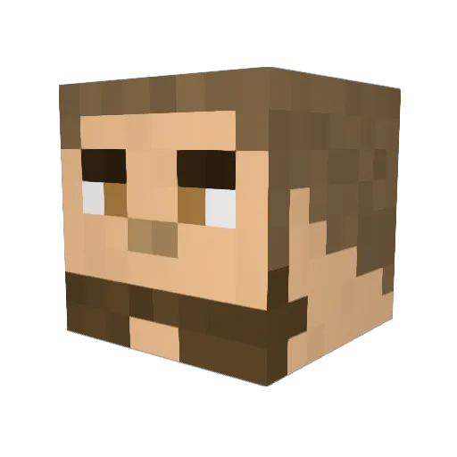 NateDrazzle Minecraft avatar head, 3D render