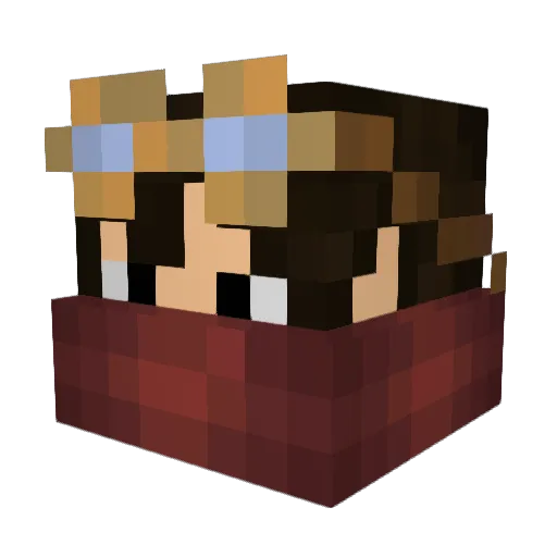 NateGSK Minecraft avatar head, 3D render