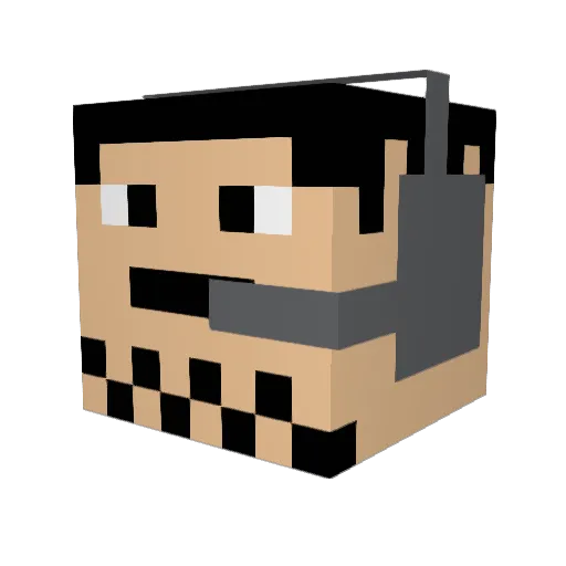 NateIsDed Minecraft avatar head, 3D render