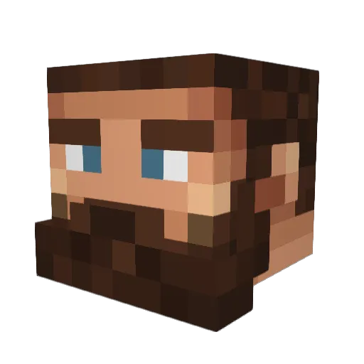 NateNJV Minecraft avatar head, 3D render