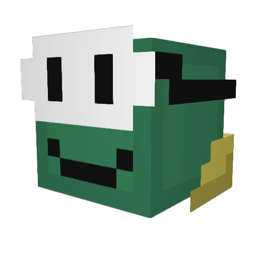 NateSully Minecraft avatar head, 3D render