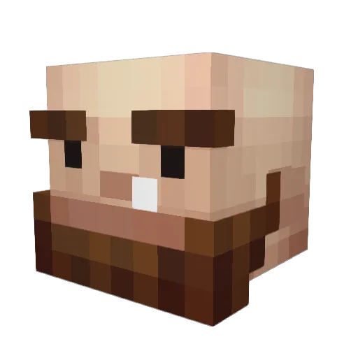 NateTheCaveman Minecraft avatar head, 3D render