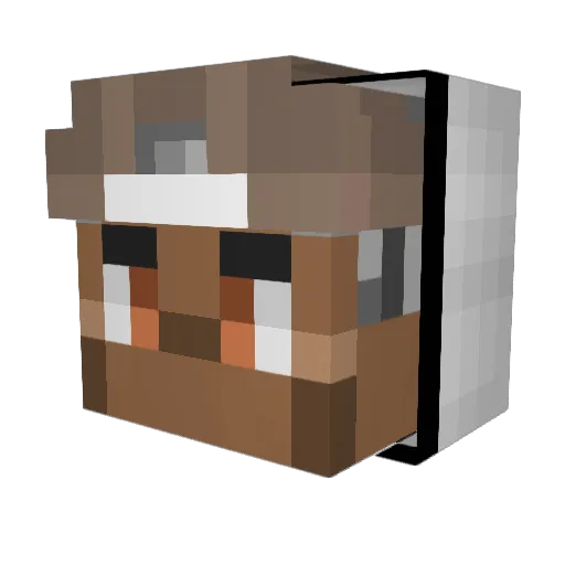 Nate_2x Minecraft avatar head, 3D render