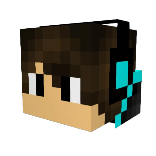 Natebull18 Minecraft avatar head, 3D render