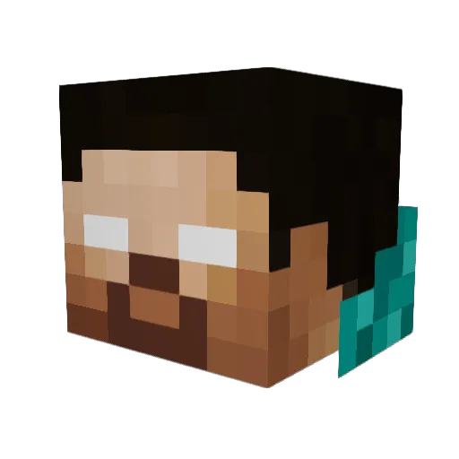 Natec333 Minecraft avatar head, 3D render