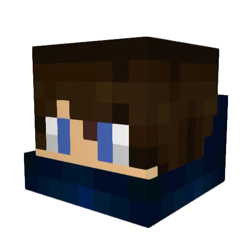 NatenDrake Minecraft avatar head, 3D render