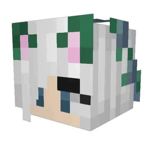 Natenen2 Minecraft avatar head, 3D render