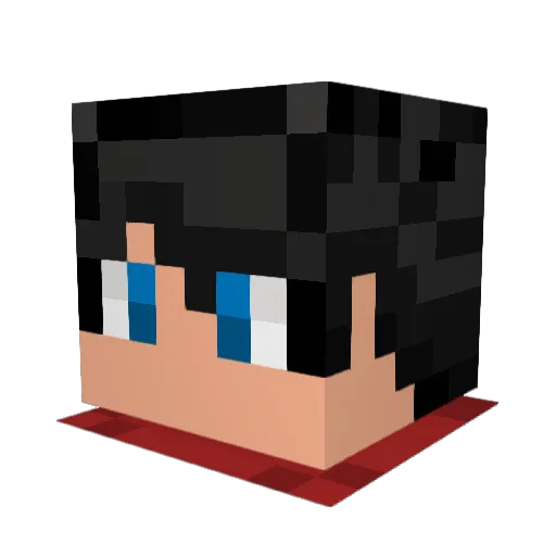 Naterbeans Minecraft avatar head, 3D render