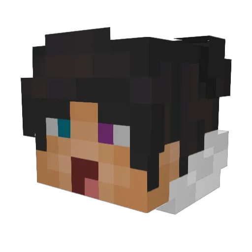 Natessss Minecraft avatar head, 3D render