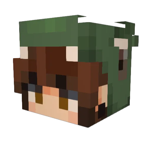 NatetheNublet Minecraft avatar head, 3D render
