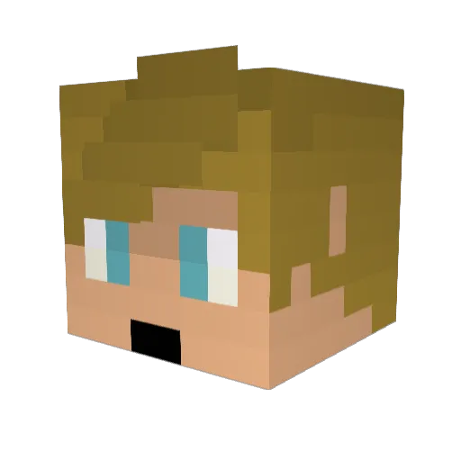 NatetheScout Minecraft avatar head, 3D render