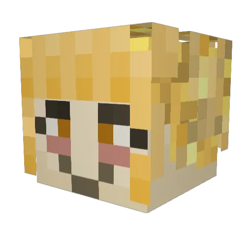 Natezero Minecraft avatar head, 3D render