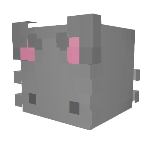 Natfeline Minecraft avatar head, 3D render