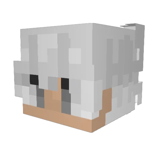 Natgii Minecraft avatar head, 3D render