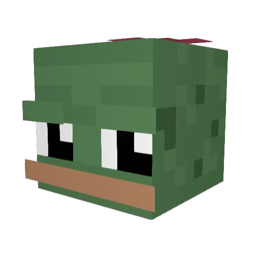 Nath0s Minecraft avatar head, 3D render
