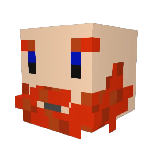 NathAmber Minecraft avatar head, 3D render