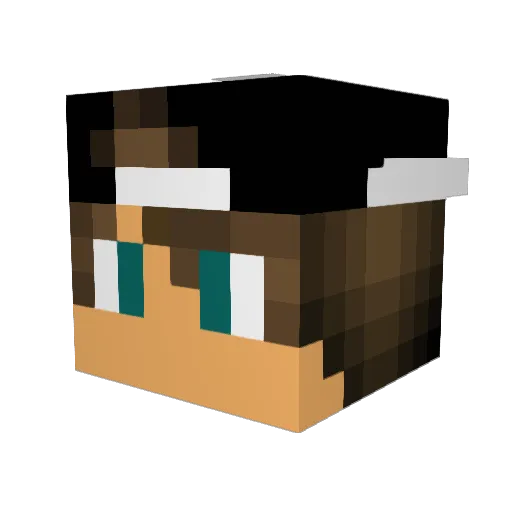 NathalexO Minecraft avatar head, 3D render