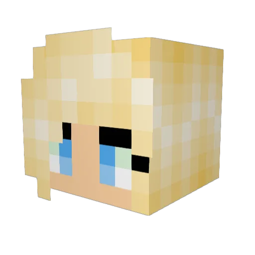 Nathalie79 Minecraft avatar head, 3D render