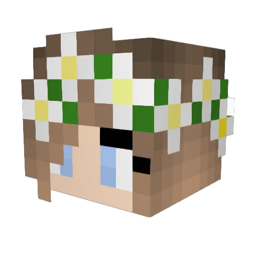 NathalieAhlen Minecraft avatar head, 3D render