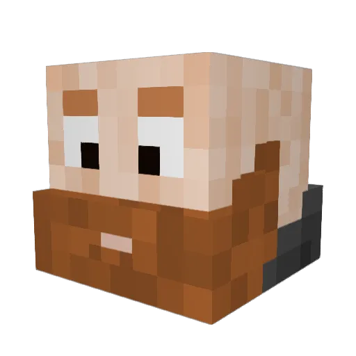 NathanBeeJ Minecraft avatar head, 3D render