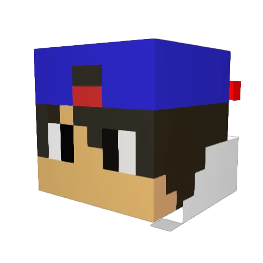 NathanGD Minecraft avatar head, 3D render