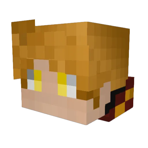 NathanKhymia Minecraft avatar head, 3D render