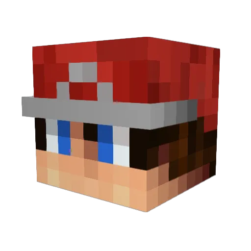 NathanKou Minecraft avatar head, 3D render