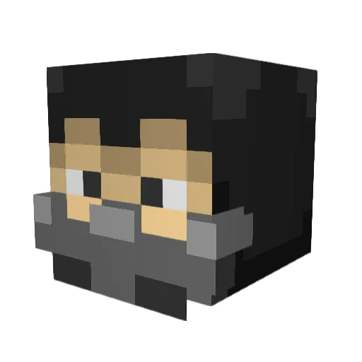 NathanLT Minecraft avatar head, 3D render