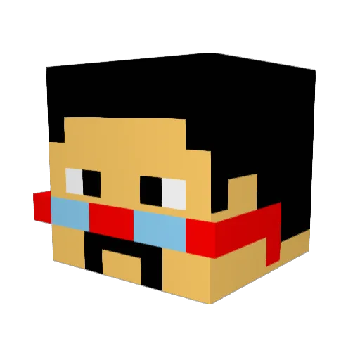 NathanLotts0234 Minecraft avatar head, 3D render