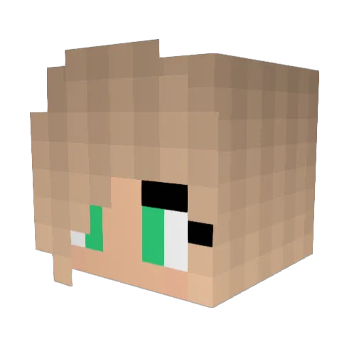 NathanMilo Minecraft avatar head, 3D render