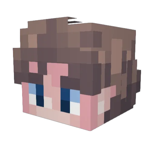 NathanUA Minecraft avatar head, 3D render