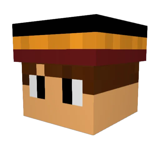 NathanVta Minecraft avatar head, 3D render