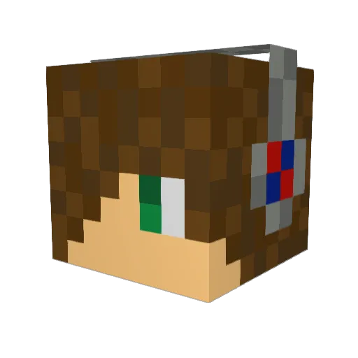 Nathan_1st Minecraft avatar head, 3D render