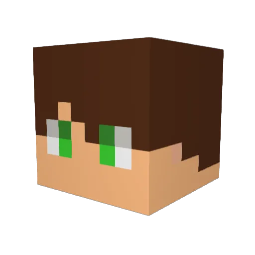 Nathan_Direct Minecraft avatar head, 3D render