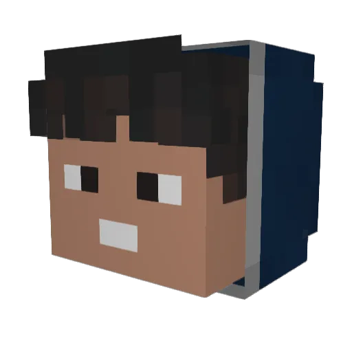 Nathan_Plchmp Minecraft avatar head, 3D render