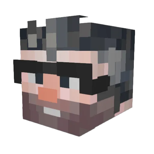 Nathananiel Minecraft avatar head, 3D render
