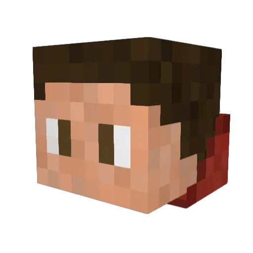 Nathaniel2408 Minecraft avatar head, 3D render