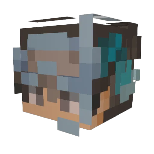 Nathanielmp4 Minecraft avatar head, 3D render