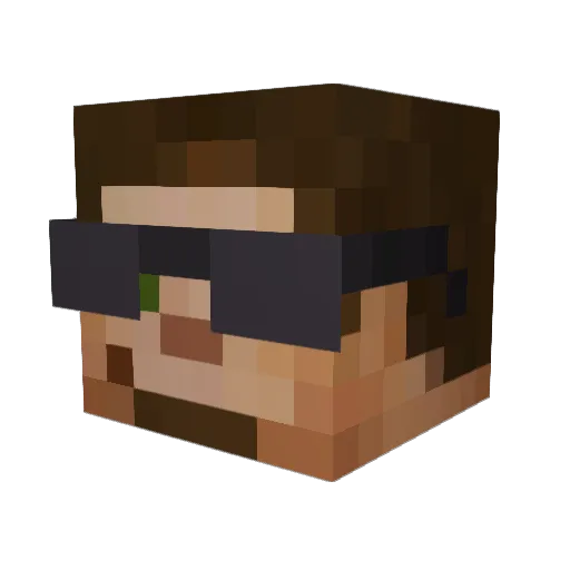 Nathanos6876 Minecraft avatar head, 3D render