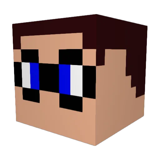 Nathanprotv Minecraft avatar head, 3D render