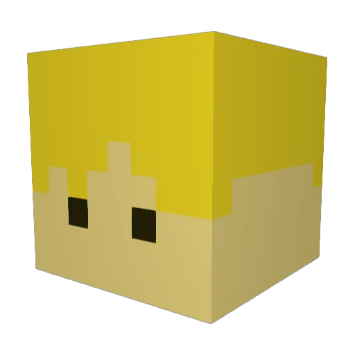 Natharliz Minecraft avatar head, 3D render