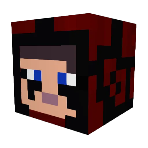Nathehh Minecraft avatar head, 3D render