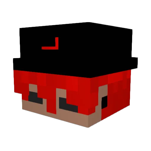 Nathinoune Minecraft avatar head, 3D render