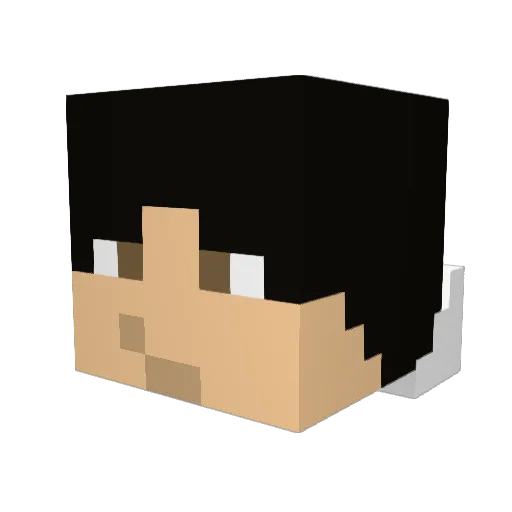 Nathio08 Minecraft avatar head, 3D render