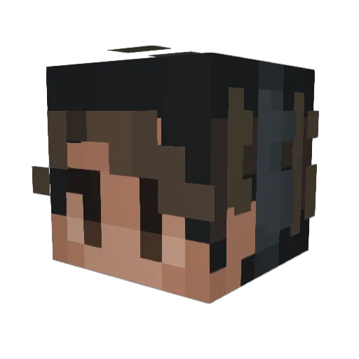 Nathls Minecraft avatar head, 3D render