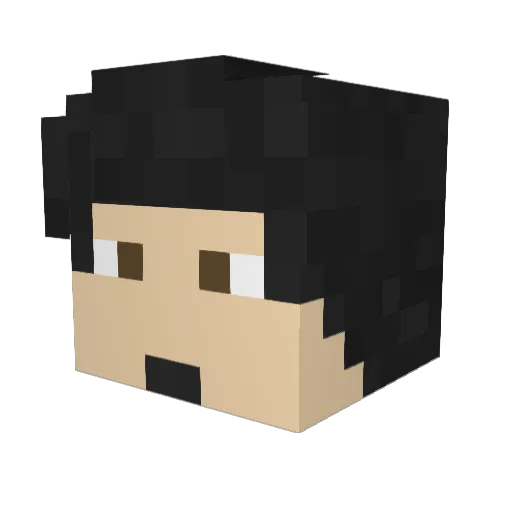 Nathos7 Minecraft avatar head, 3D render